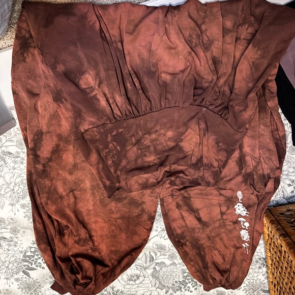 Brown Tie-Dye genie pants - Picture 2 of 2